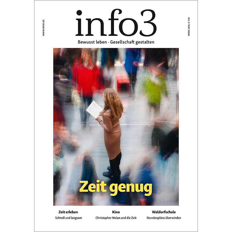 Zeitschrift info3, Ausgabe März 2026 - Cover